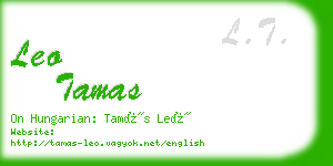 leo tamas business card